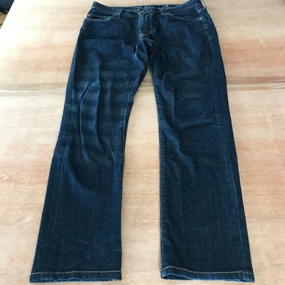 AG Adriano Goldschmied the Everett Slim Straight Jeans Men 30x32 Blue Mid Rise - Picture 1 of 13